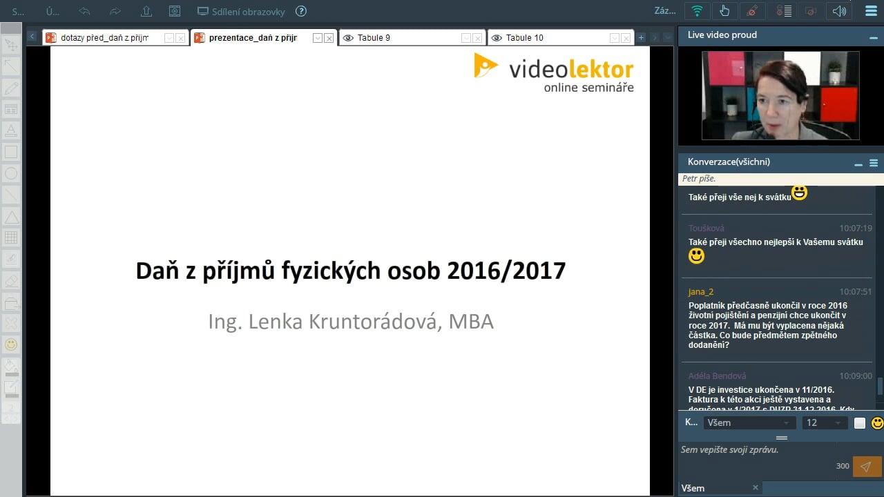 Daň z příjmů fyzických osob 2016/2017