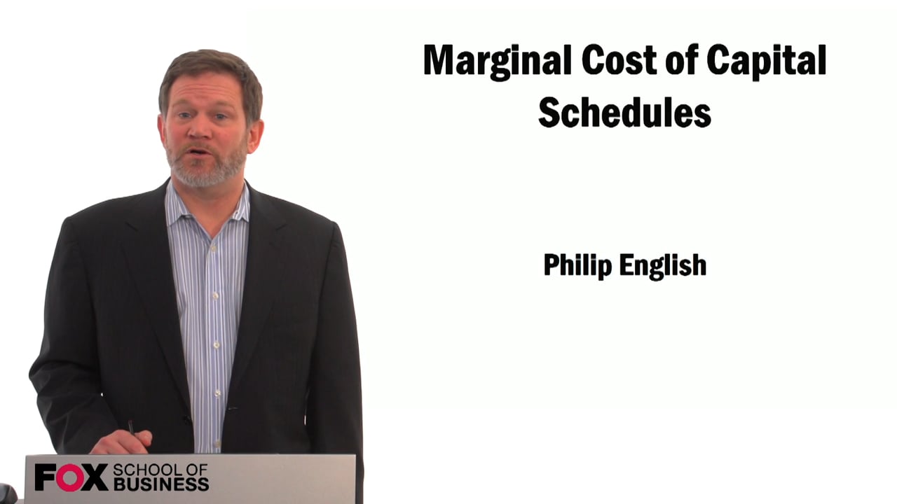 Marginal Cost of Capital Schedules