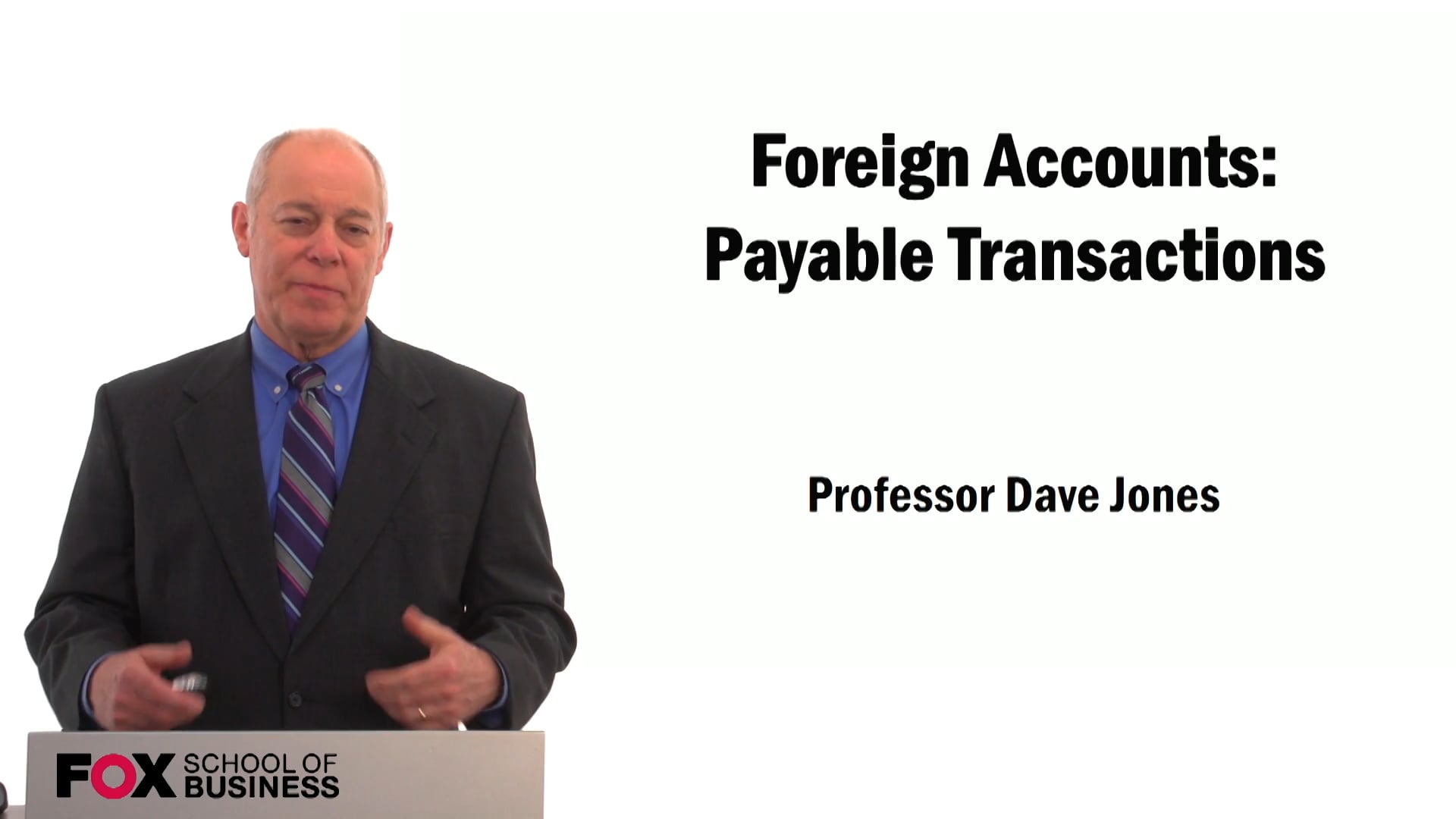 Foreign Accounts: Payable Transactions