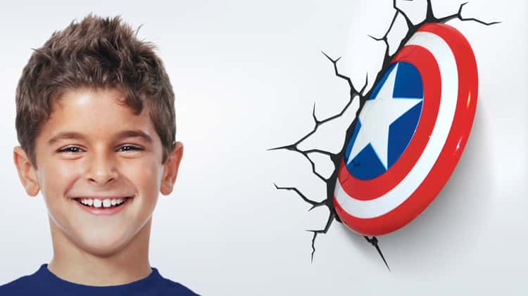 Captain america deals 3d wall light