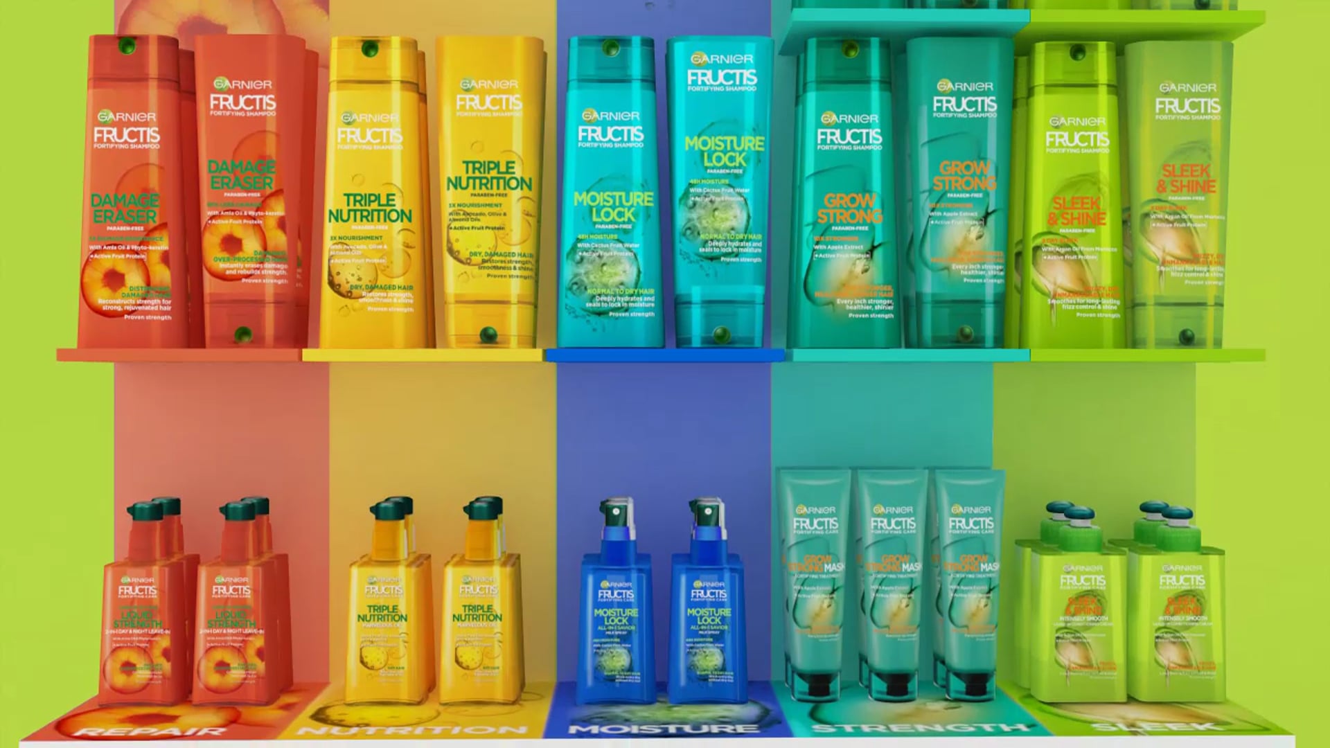 3d Animation of Display Rack for Shampoo