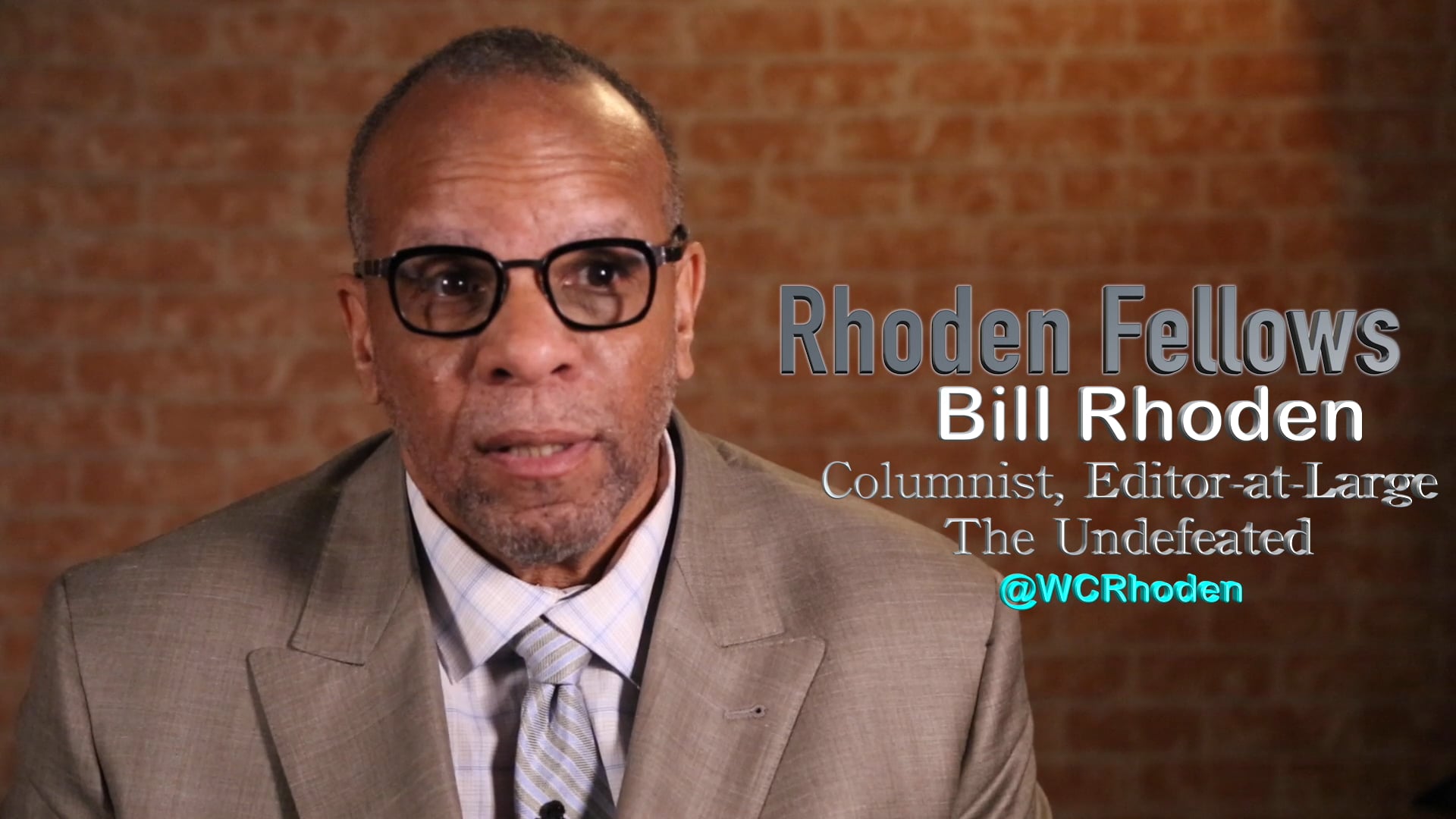 Bill Rhoden on Rhoden Fellowship on Vimeo