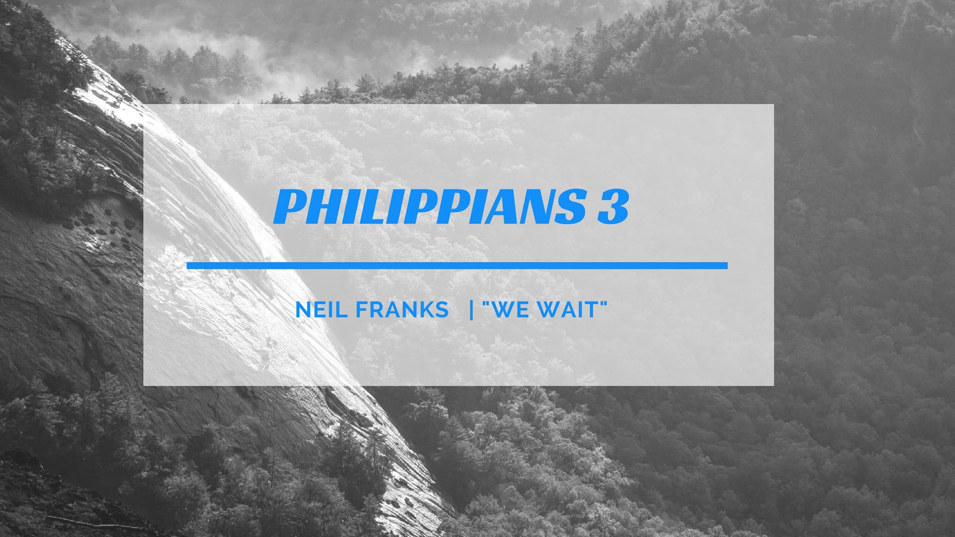 Philippians 3 Series