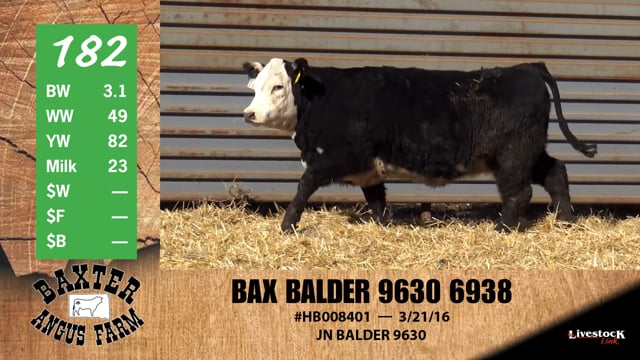Lot #182 - BAX BALDER 9630 6938