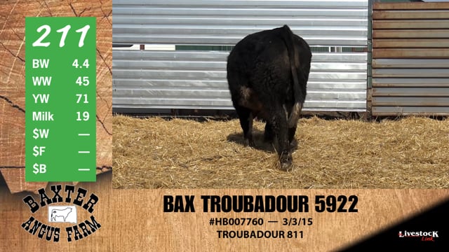 Lot #211 - BAX TROUBADOUR 5922