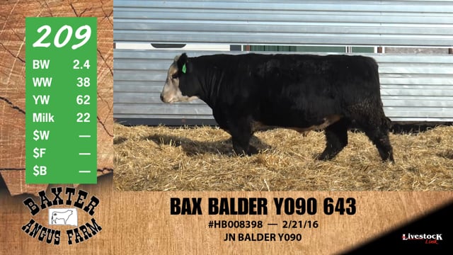 Lot #209 - BAX BALDER Y090 643
