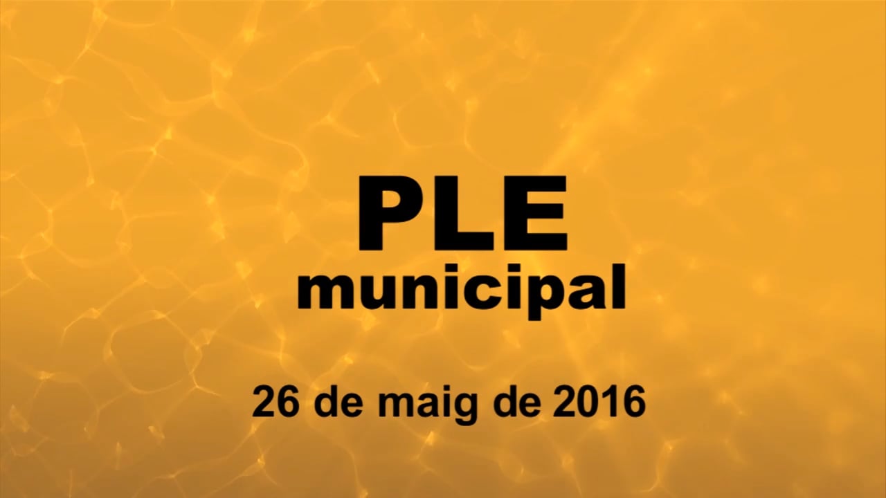 Ple municipal 26 de maig 2016 -  punt1