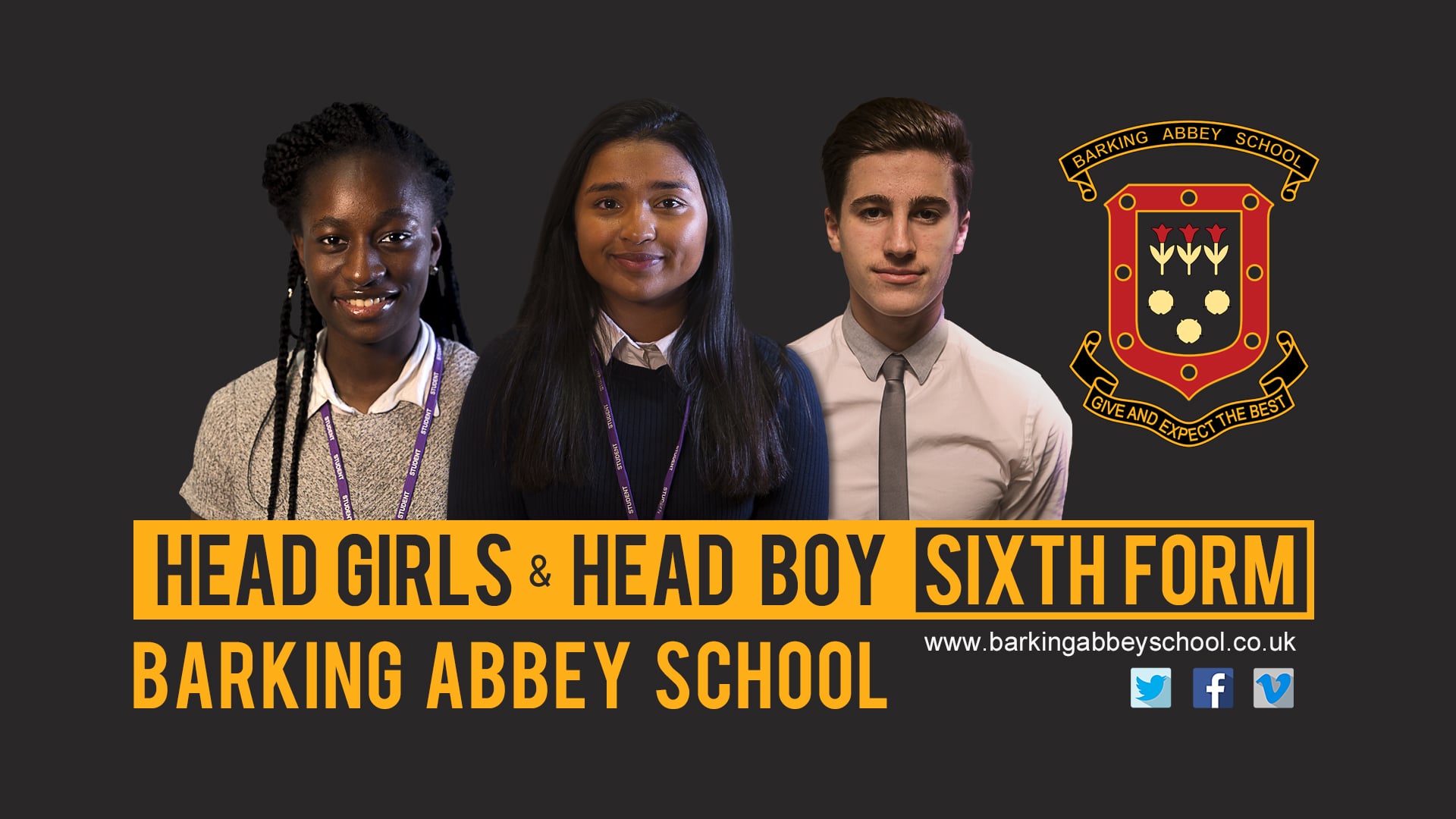 Head Girls & Head Boy - Barking Abbey School