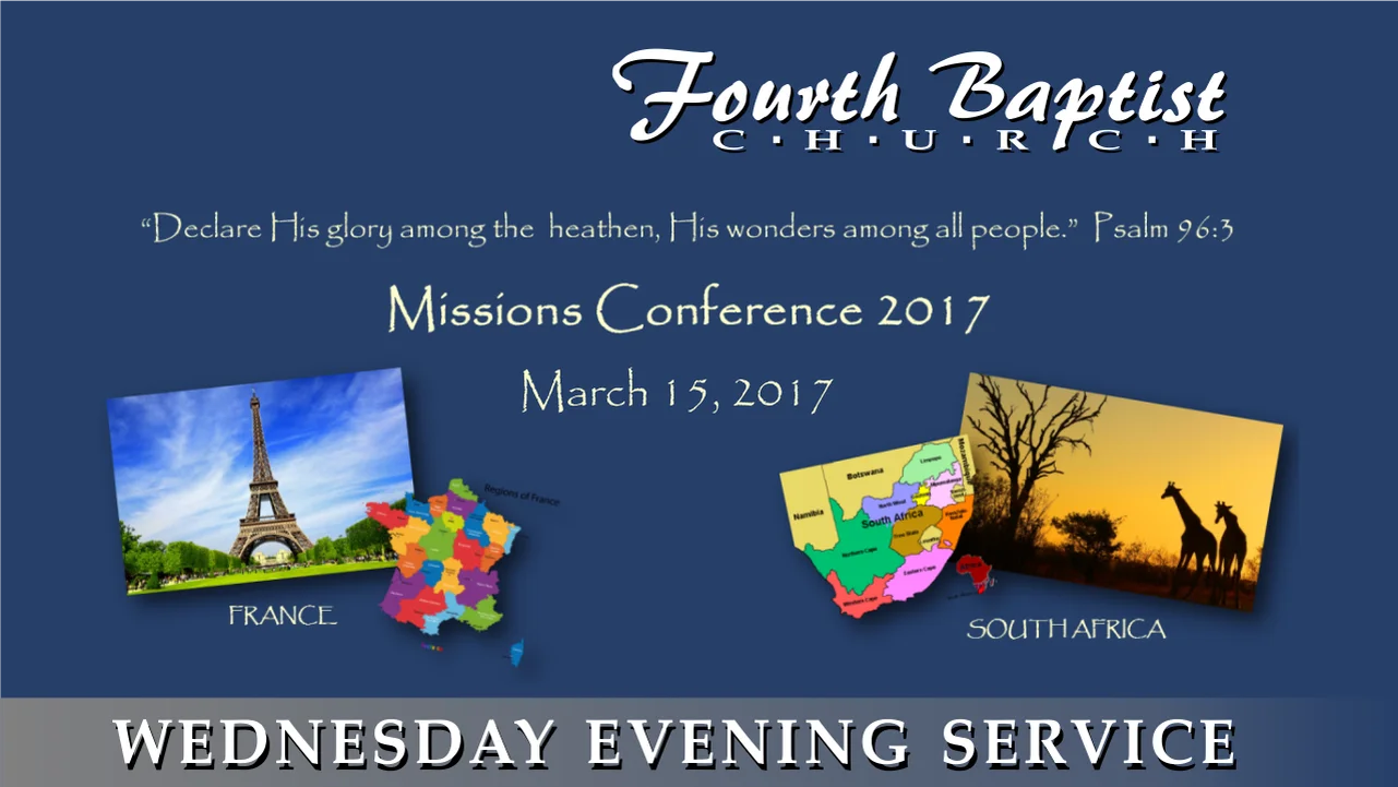 2017 - 03 - 15 - Wednesday PM Service Fourth Baptist Church on Vimeo