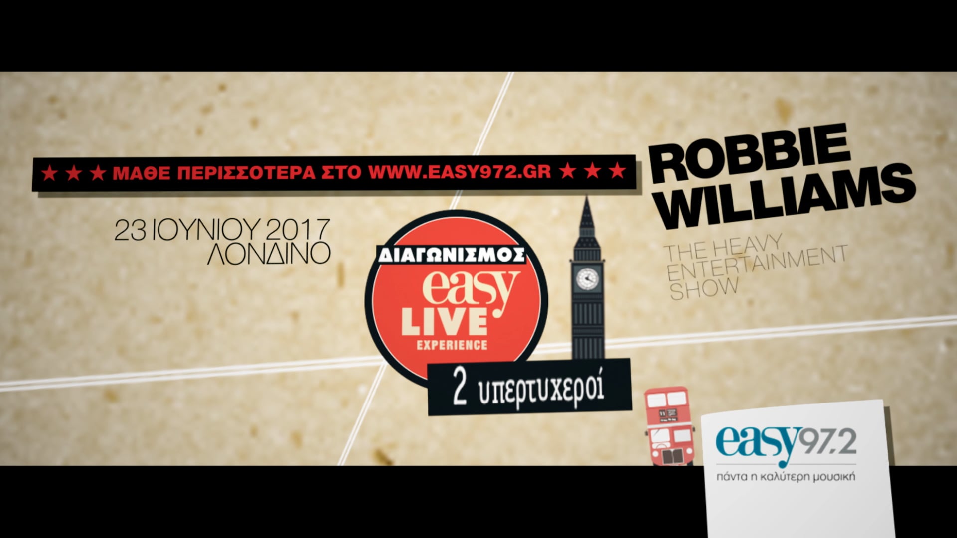 Easy 97,2 Robbie Williams the heavy enterteinment show promo