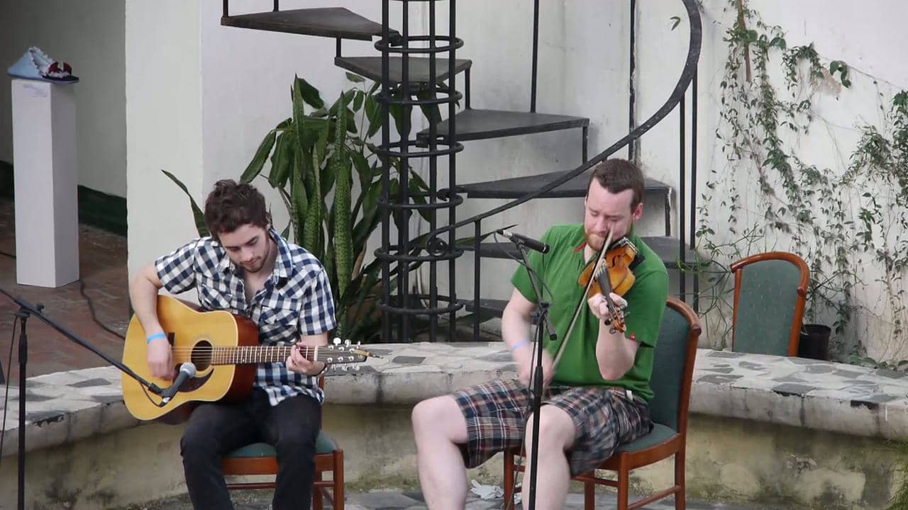 Ward MacDonald and Tim Chaisson playing at the CeltFest Cuba 