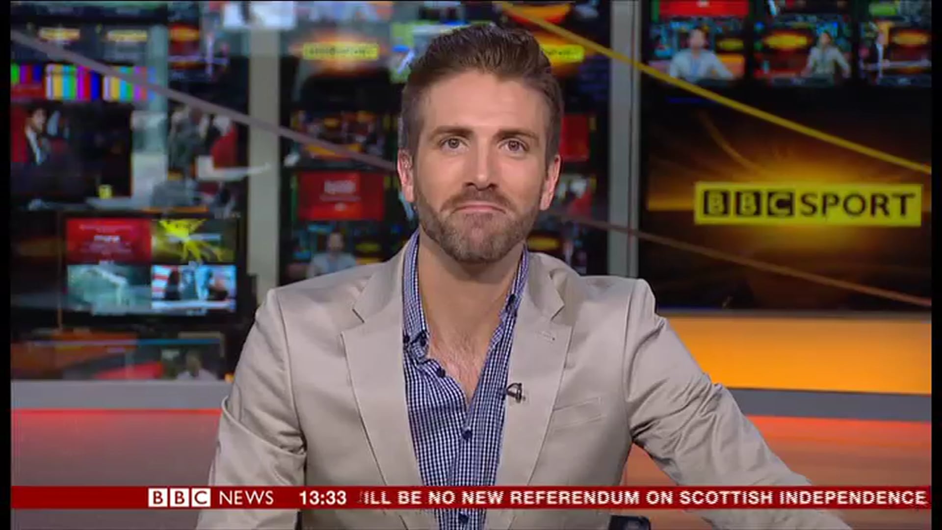 Presenting on BBC News with Jonathan and Joshua for BBC "School Report"