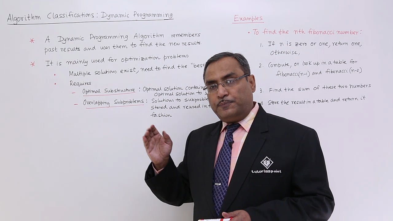 Algorithm Classification Dynamic Programming on Vimeo