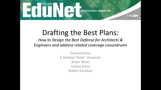 How to Design & Build the Best Defense for Architects/Engineers and Address Related Coverage Conundrums Video