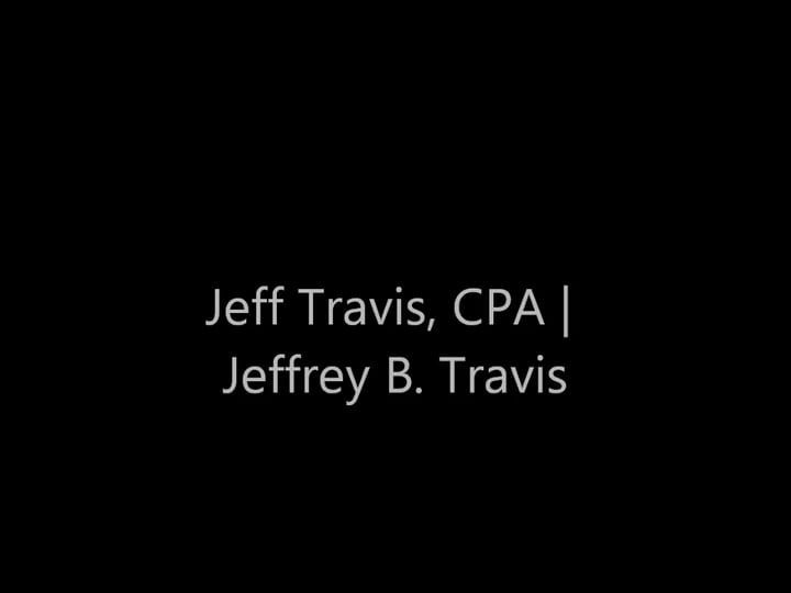 Jeffrey B. Travis On Vimeo