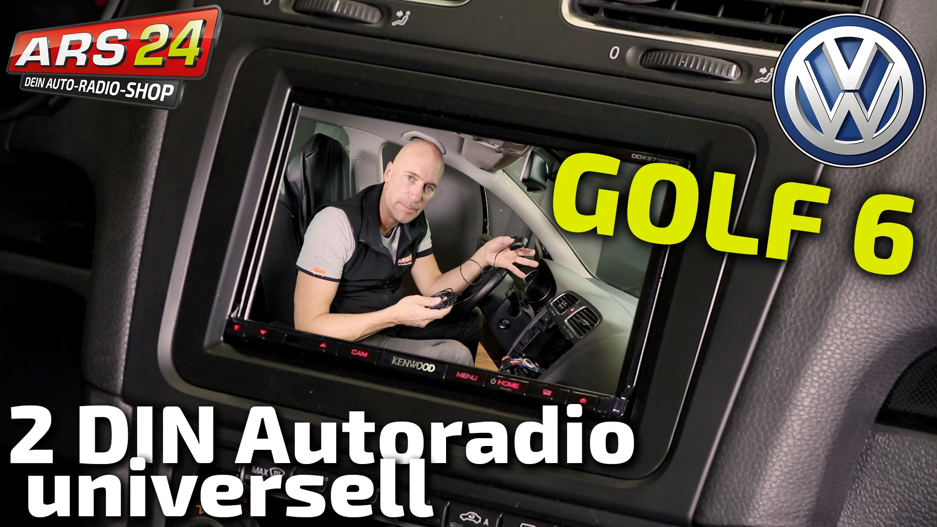 VW Golf 6 Autoradio mit unglaublich großem Bildschirm einbauen