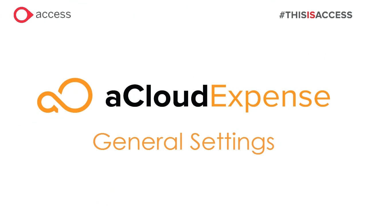 aCloud Expense Onboarding - Administrator Training - General Settings ...
