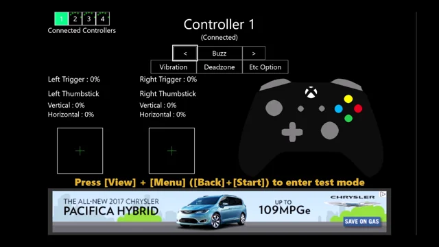 Xbox one hot sale controller test