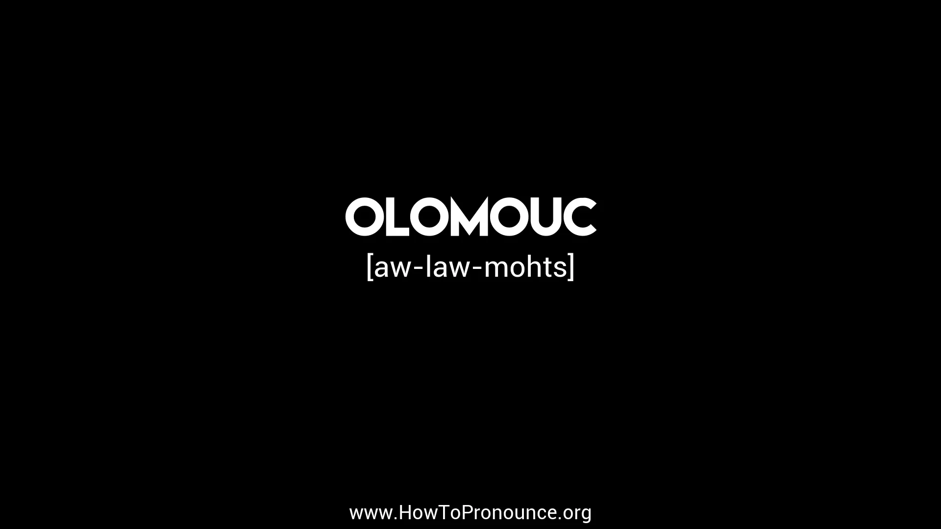 How to Pronounce "olomouc" on Vimeo