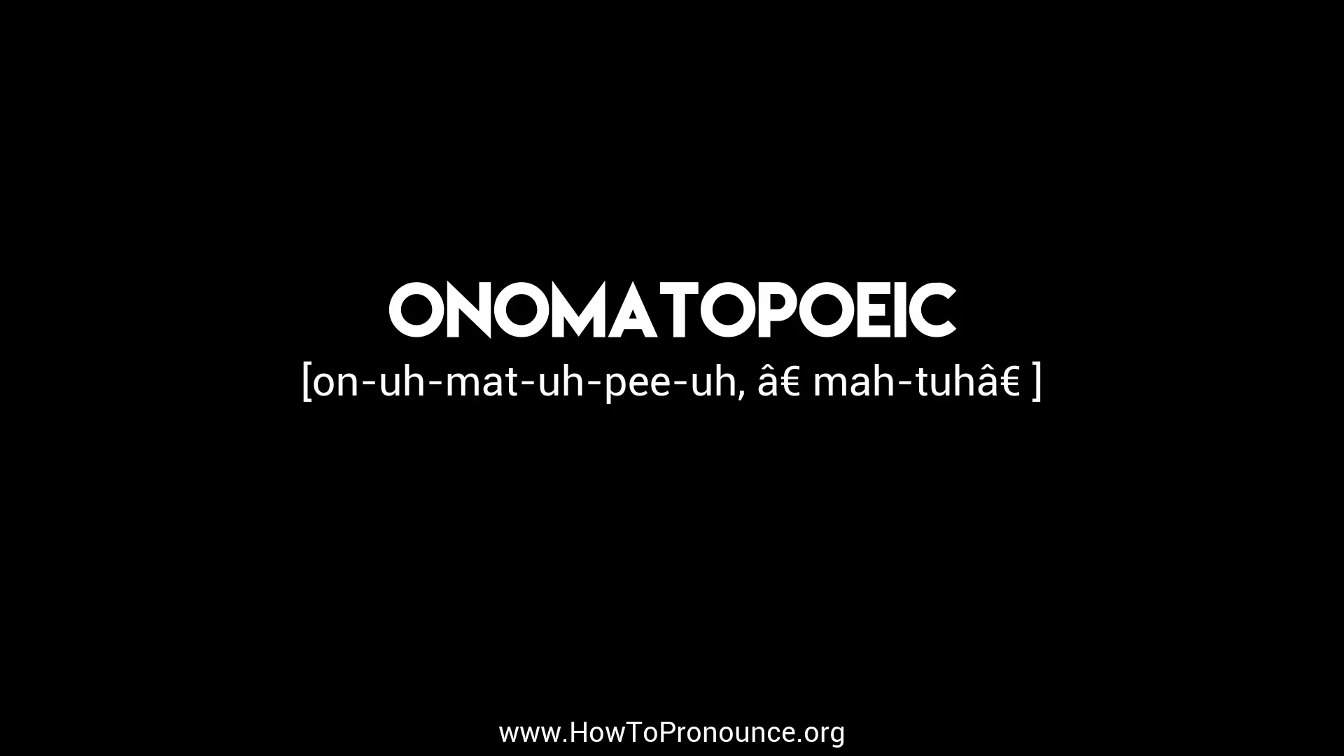 how-to-pronounce-onomatopoeic-on-vimeo