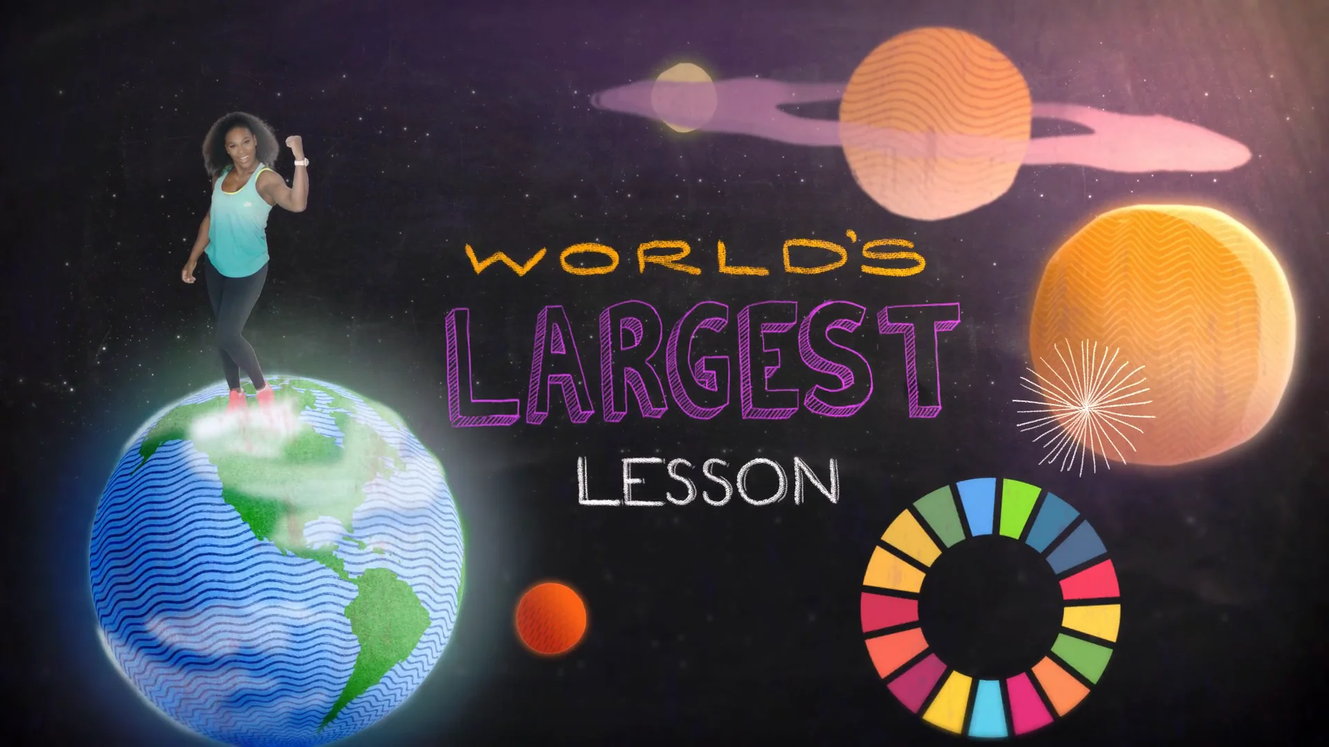 The worlds largest lesson introduced by serena williams