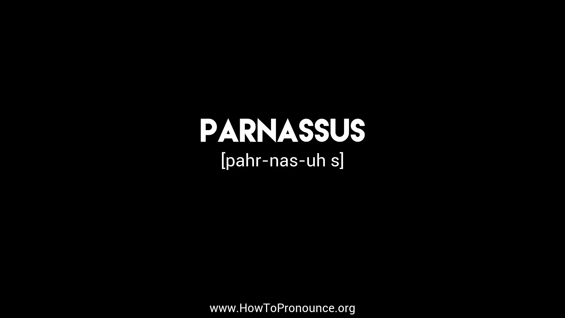 how-to-pronounce-parnassus-on-vimeo