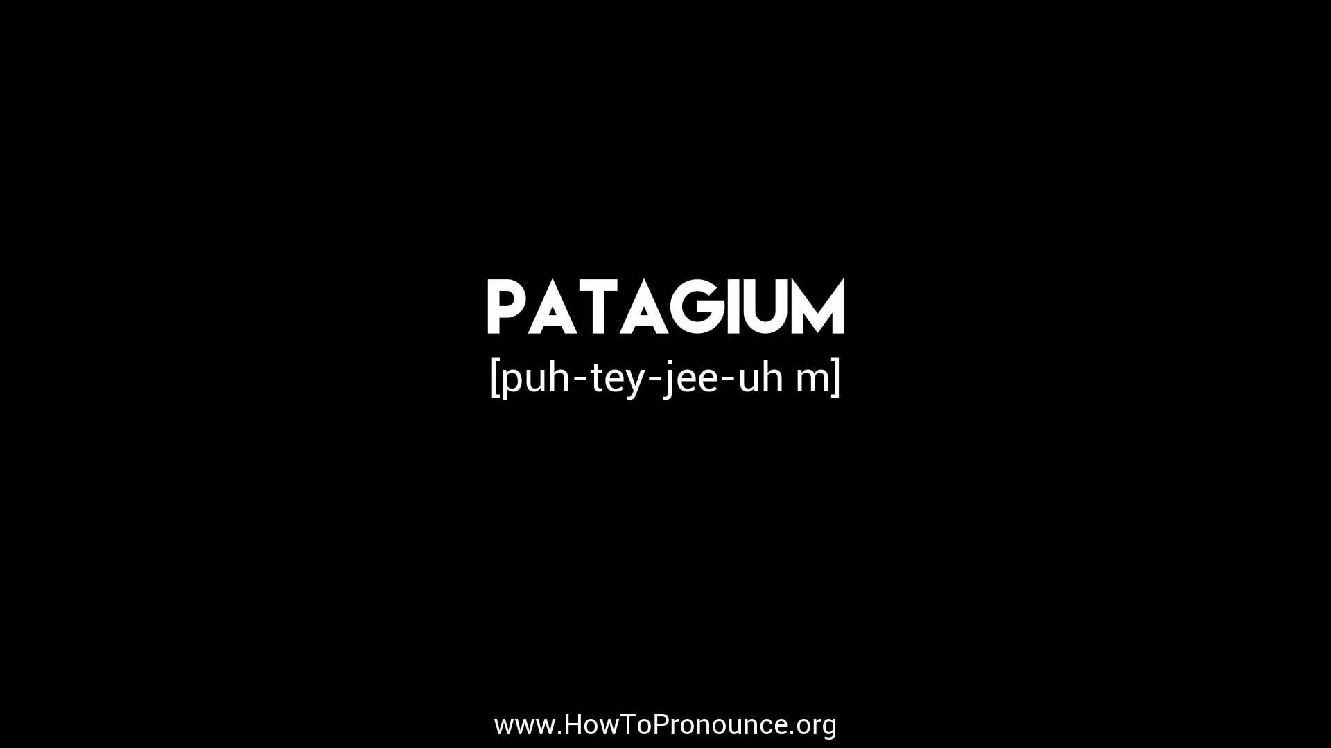 How To Pronounce Patagium