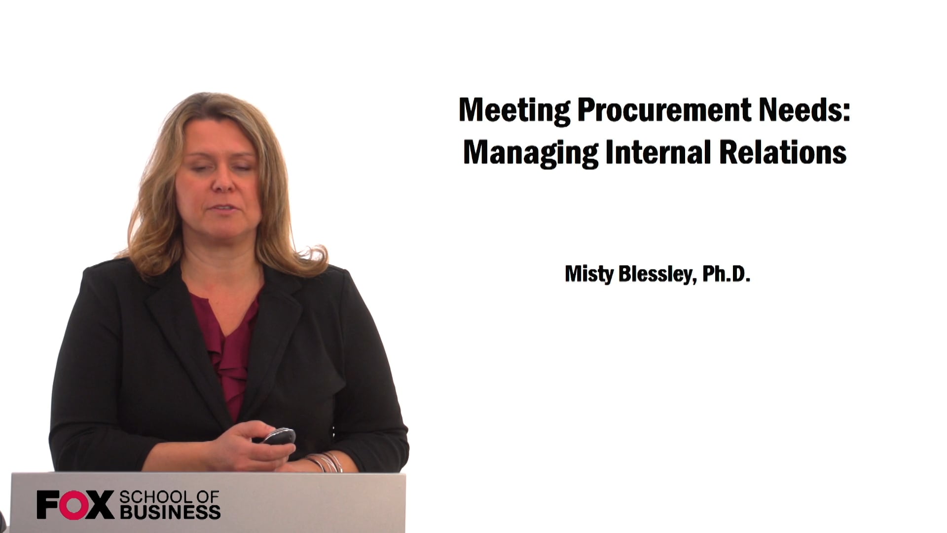 Meeting Procurement Needs: Managing Internal Relations