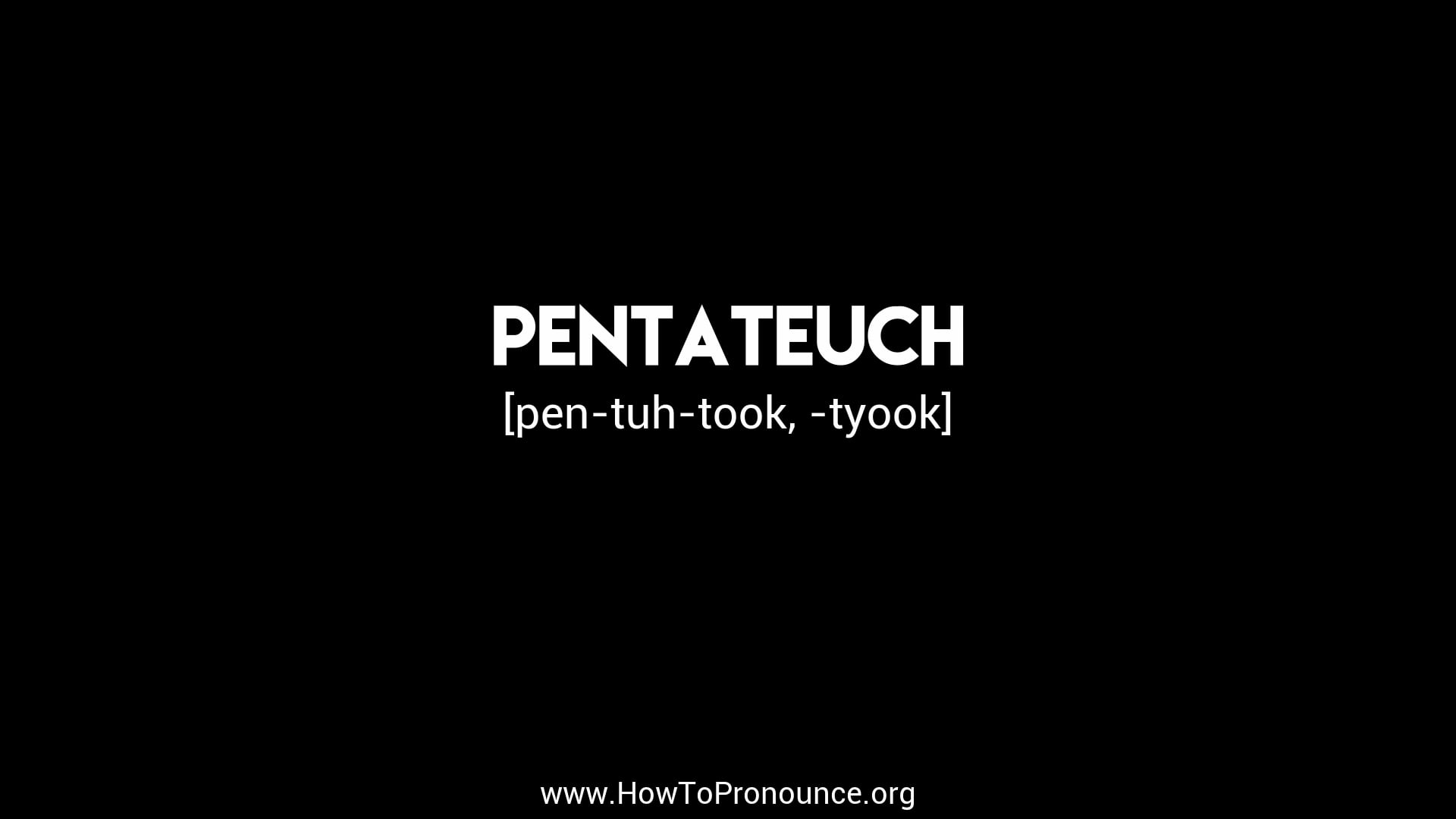 how-to-pronounce-pentateuch-on-vimeo