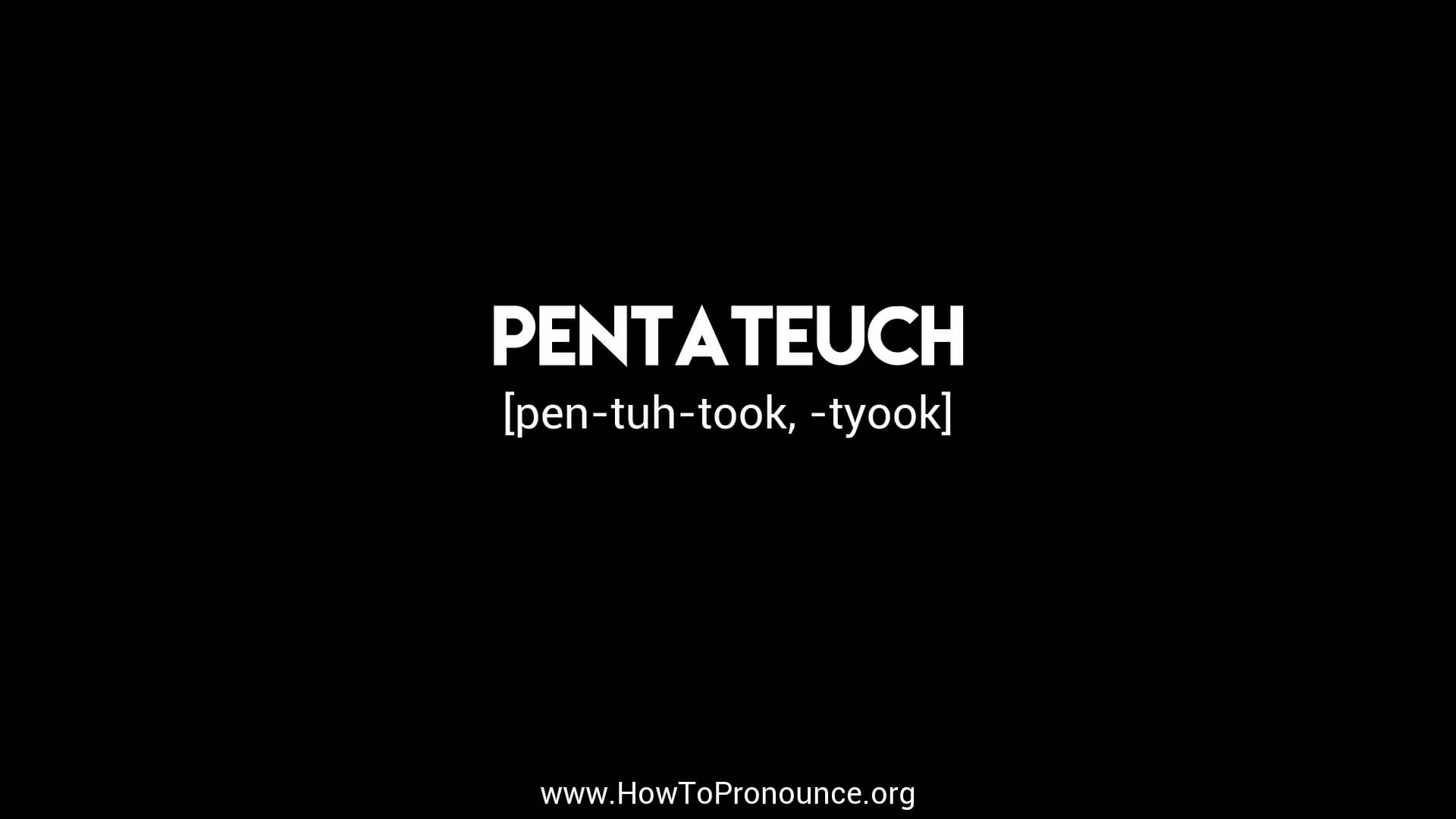 how-to-pronounce-pentateuch-on-vimeo