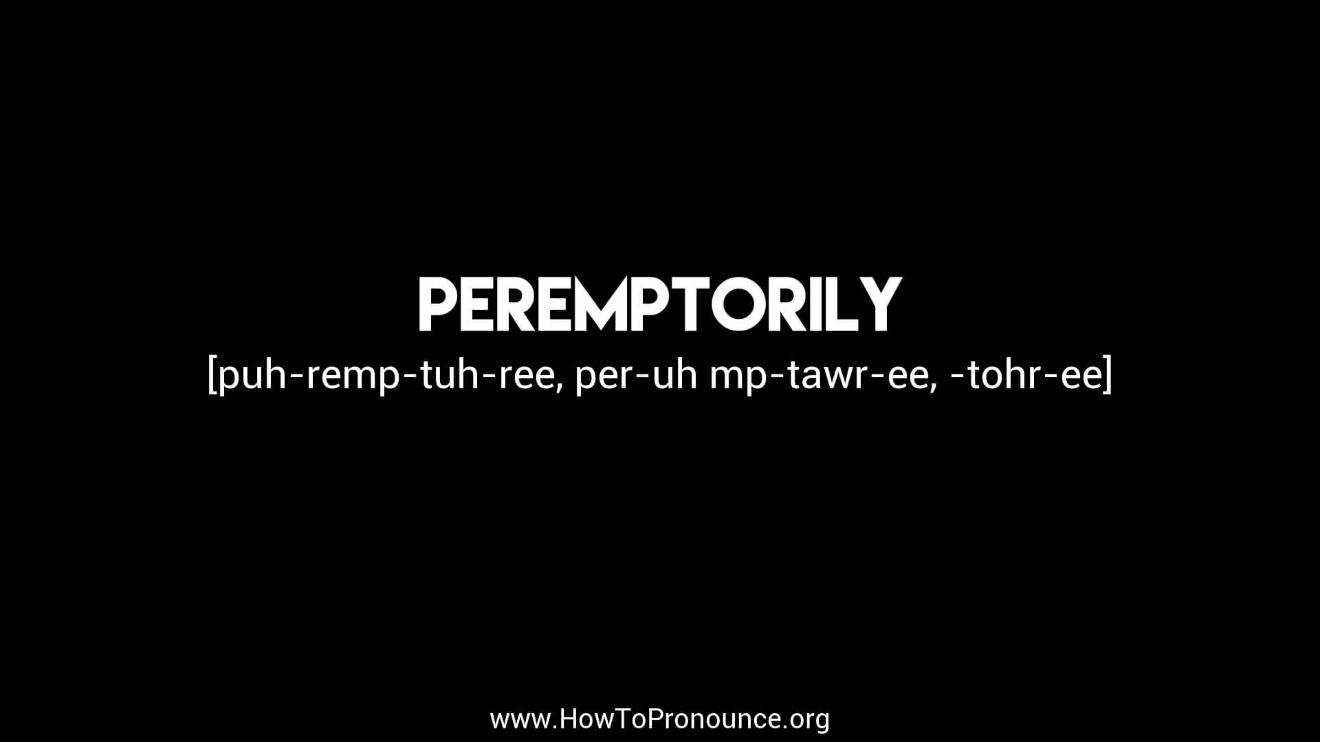 how-to-pronounce-peremptorily-on-vimeo