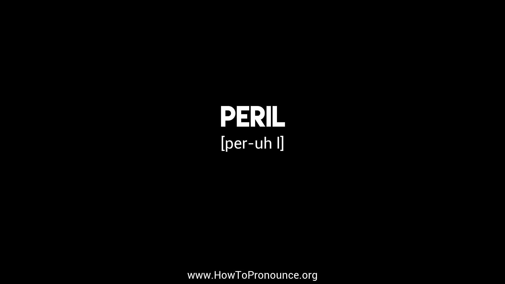 How to Pronounce "peril" on Vimeo