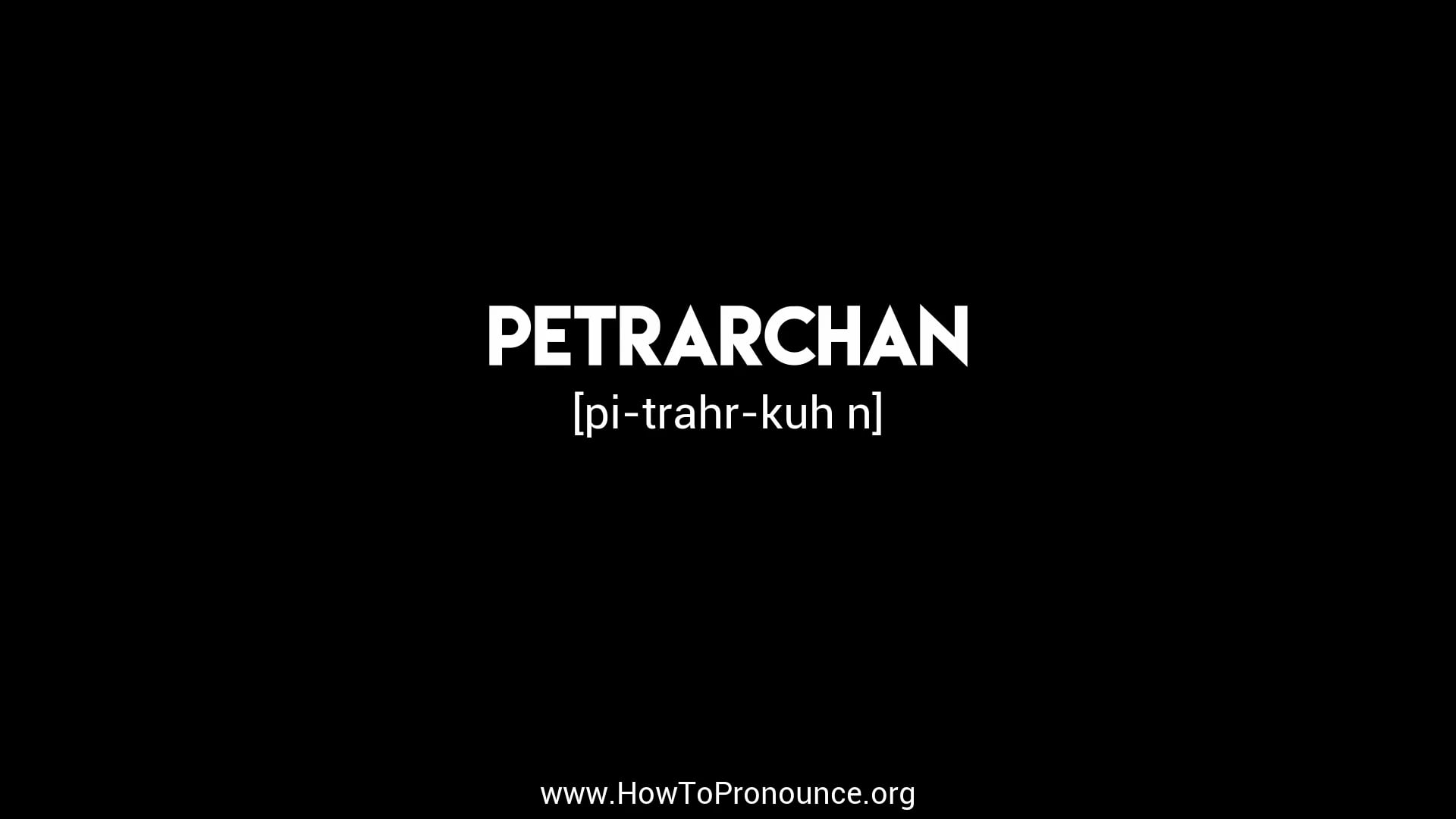 how-to-pronounce-petrarchan-on-vimeo