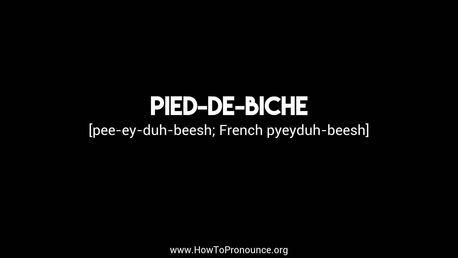 How to Pronounce "pieddebiche" on Vimeo