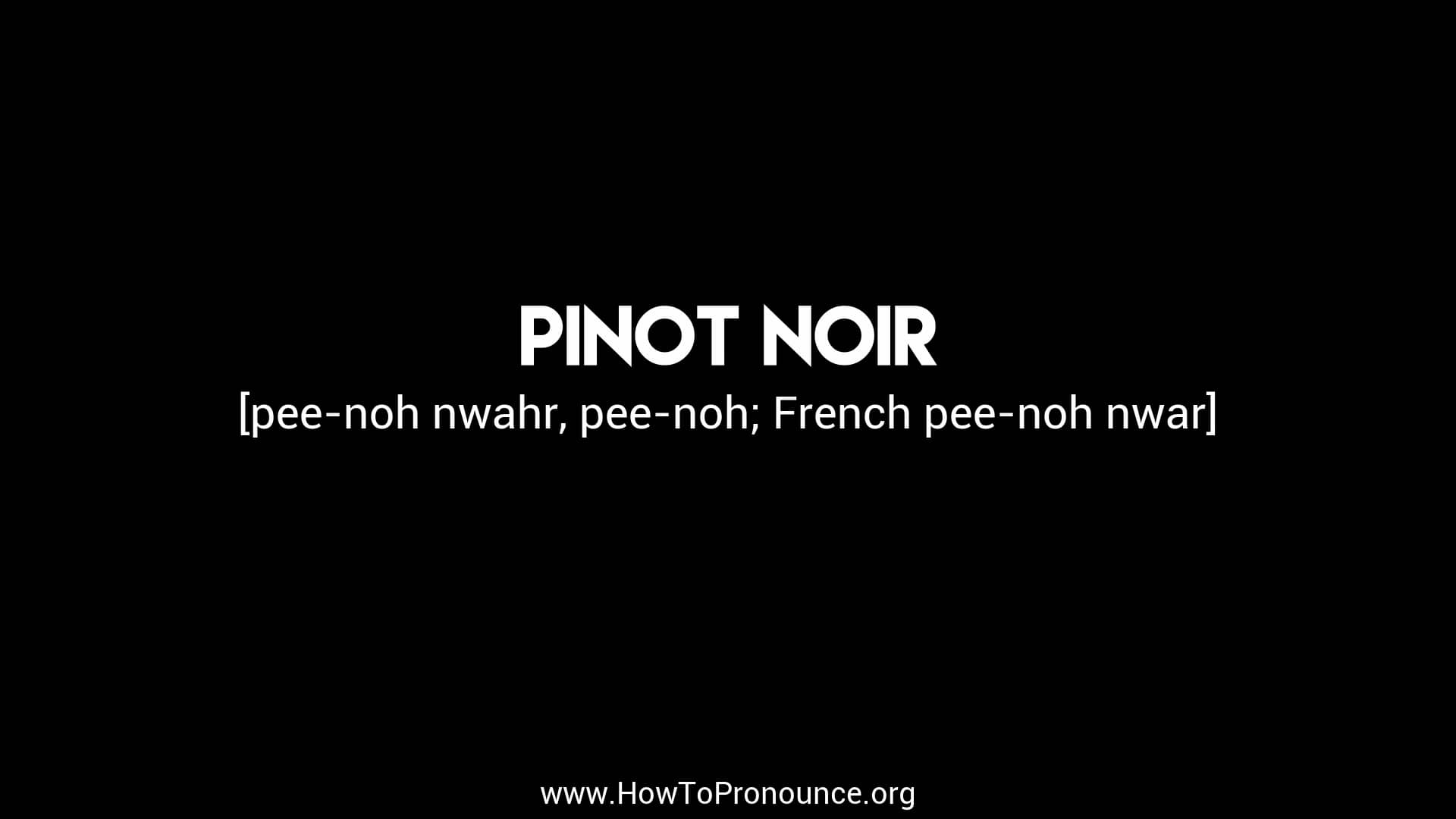 How to Pronounce "pinot noir" on Vimeo