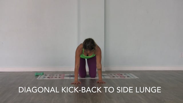 Diagonal Kick Back Side Lunge