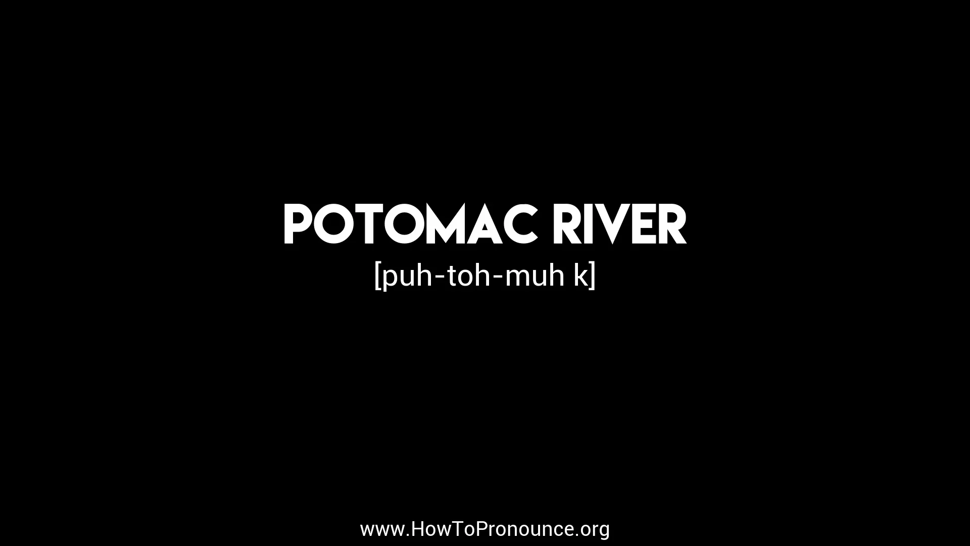 how-to-pronounce-potomac-river-on-vimeo