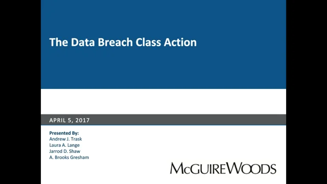 Class Action Data Breach Webinar