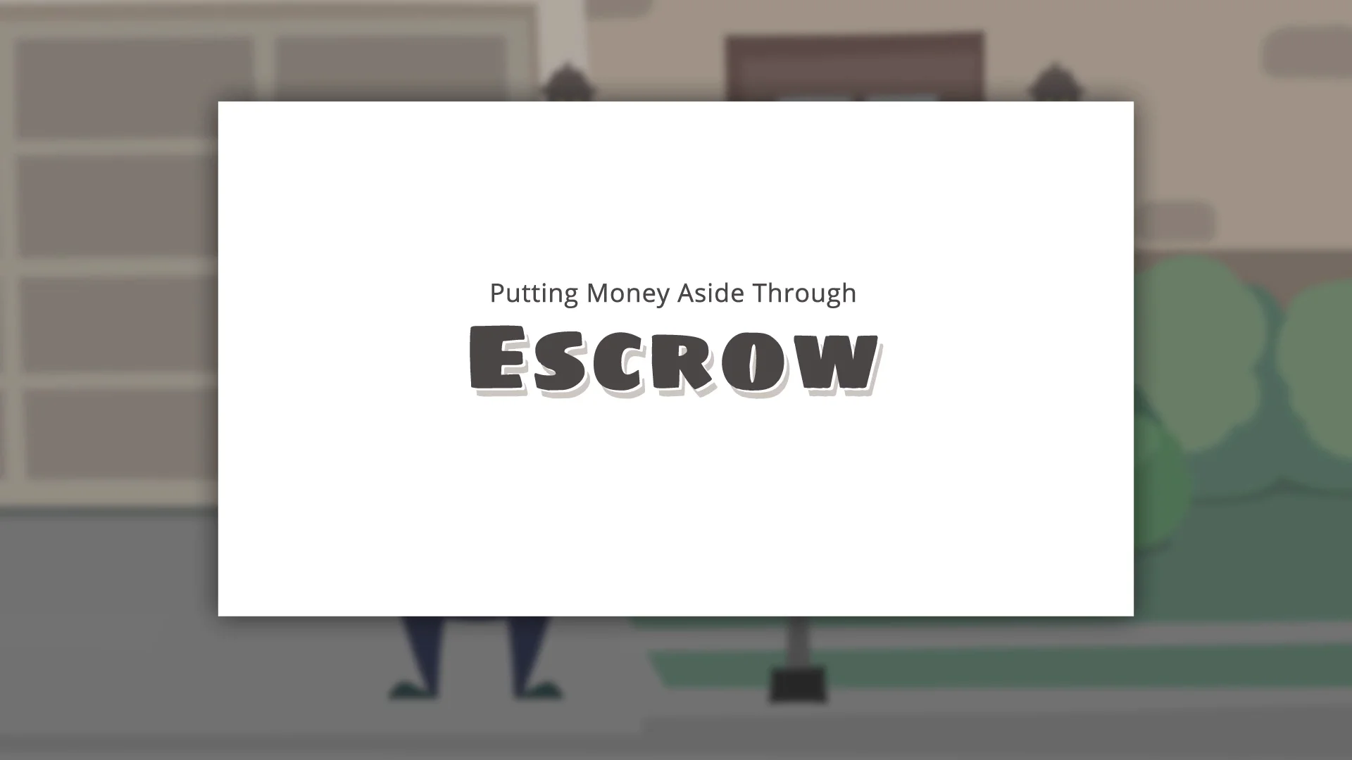 Putting Money Into Your Escrow Account