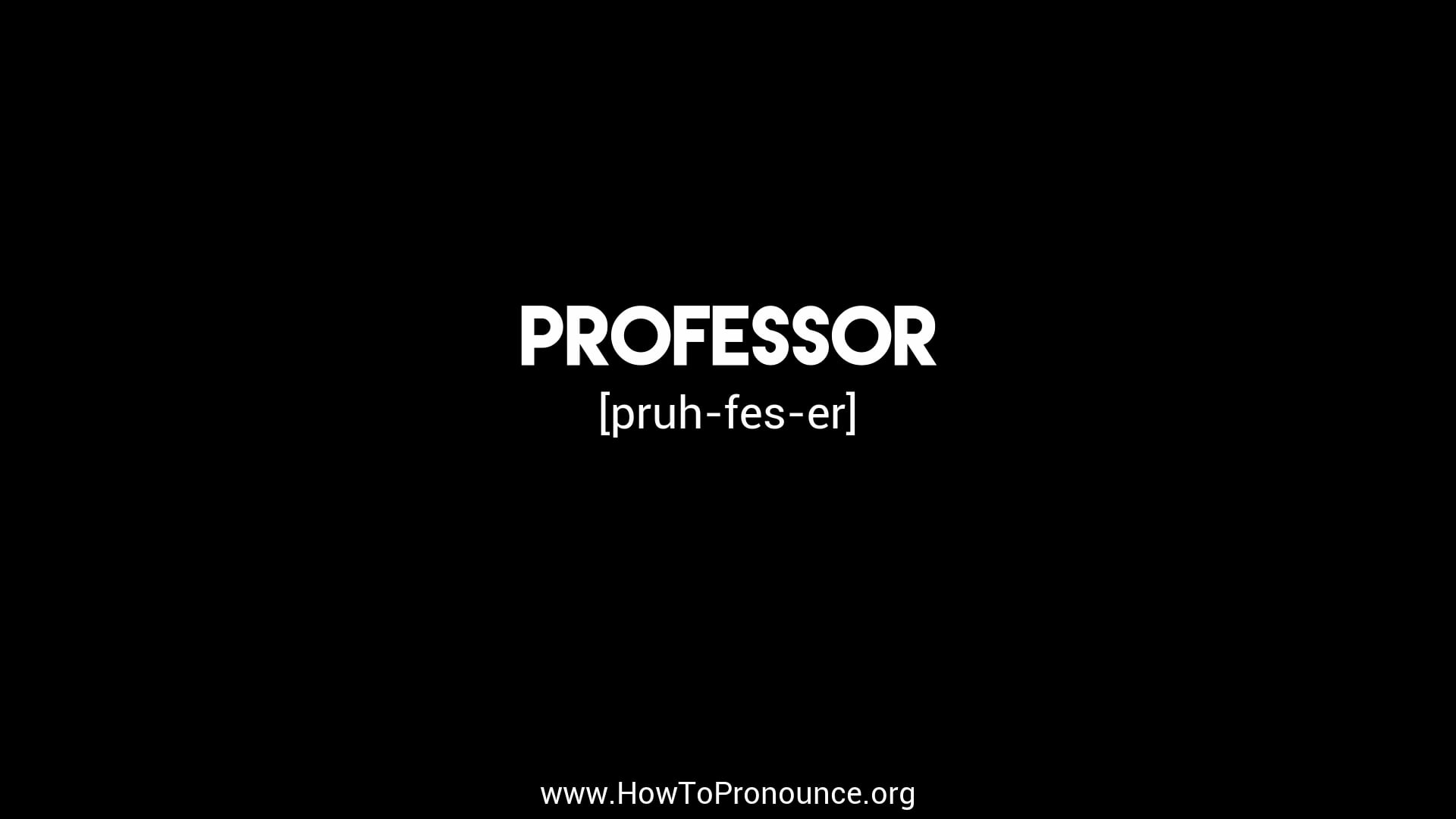 how-to-pronounce-professor-on-vimeo