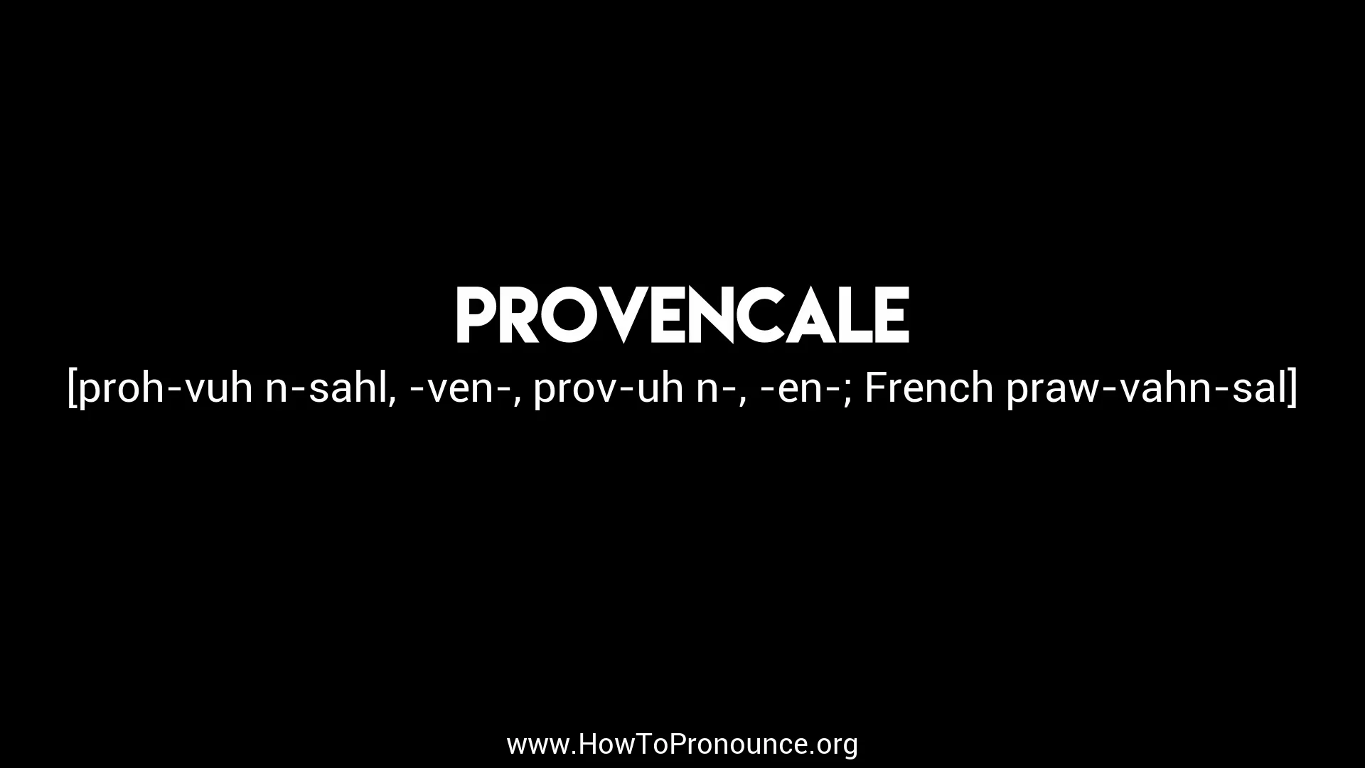 how-to-pronounce-provencale-on-vimeo