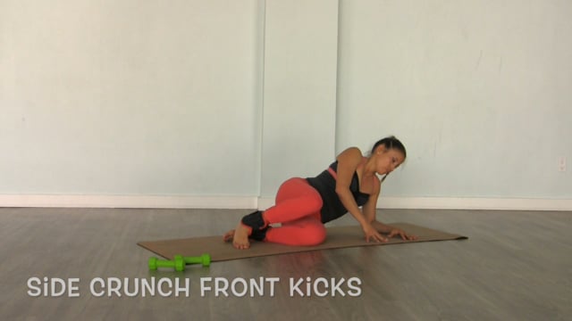 Side-Crunch Front Kicks