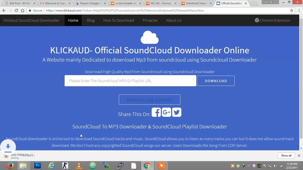 SoundCloud Downloader Online- KlickAud.com
