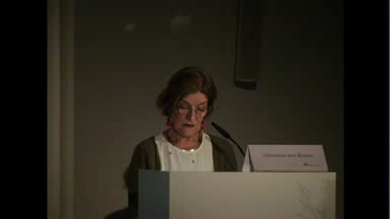 Lecture by Christina von Braun (Part II)