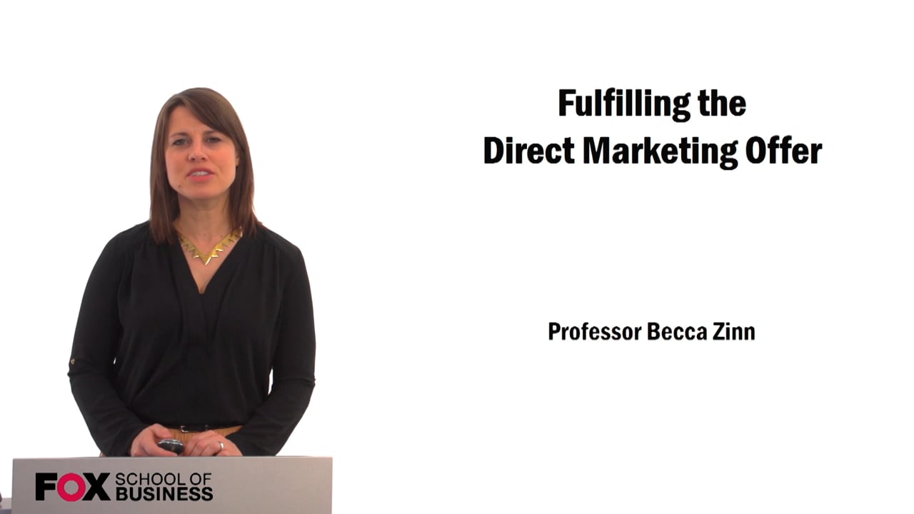 Login to view Fulfilling the Direct Marketing Offer