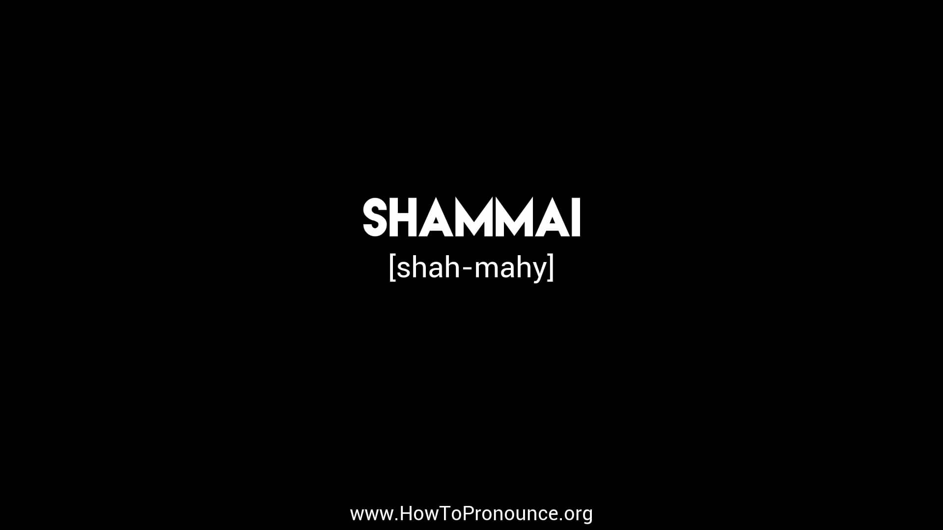 how-to-pronounce-shammai-on-vimeo