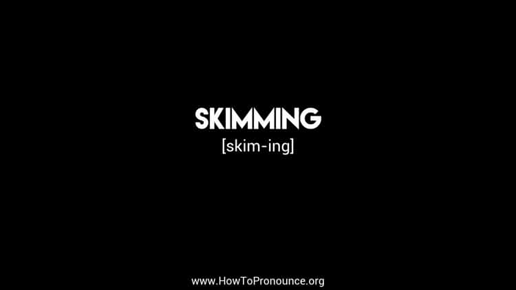 How to pronounce skims