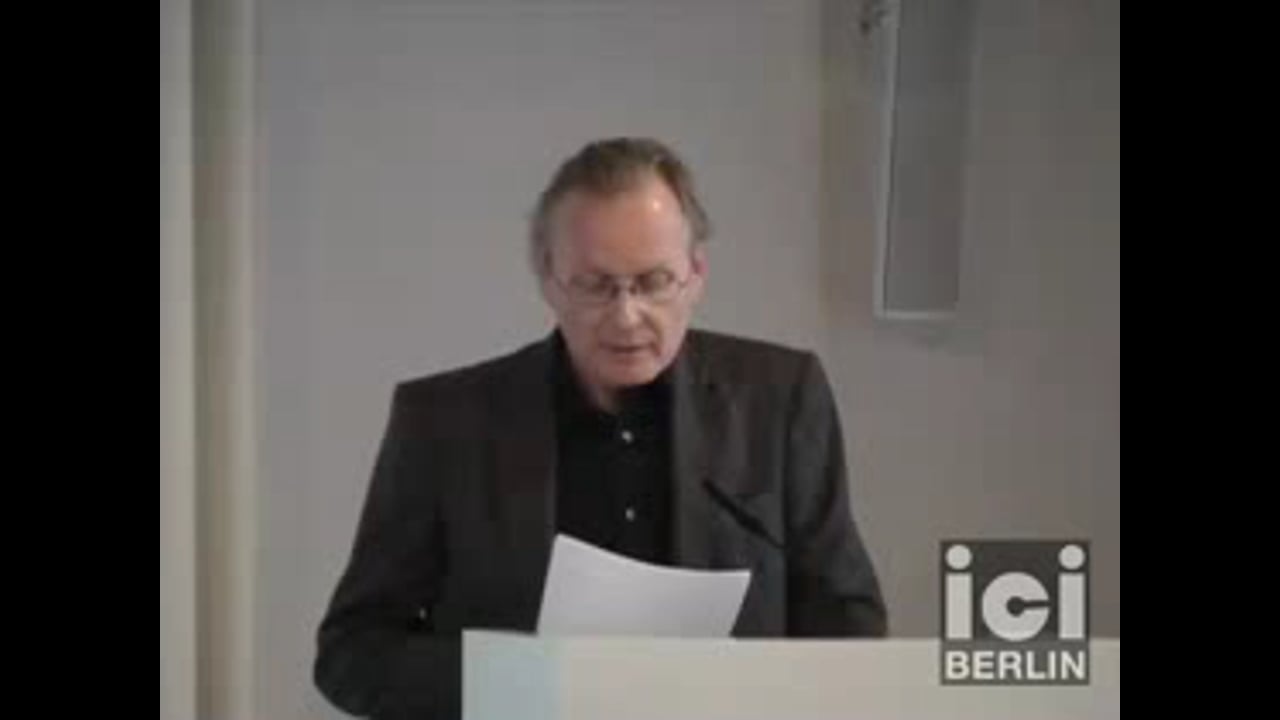 Lecture by Christoph Menke, part 2