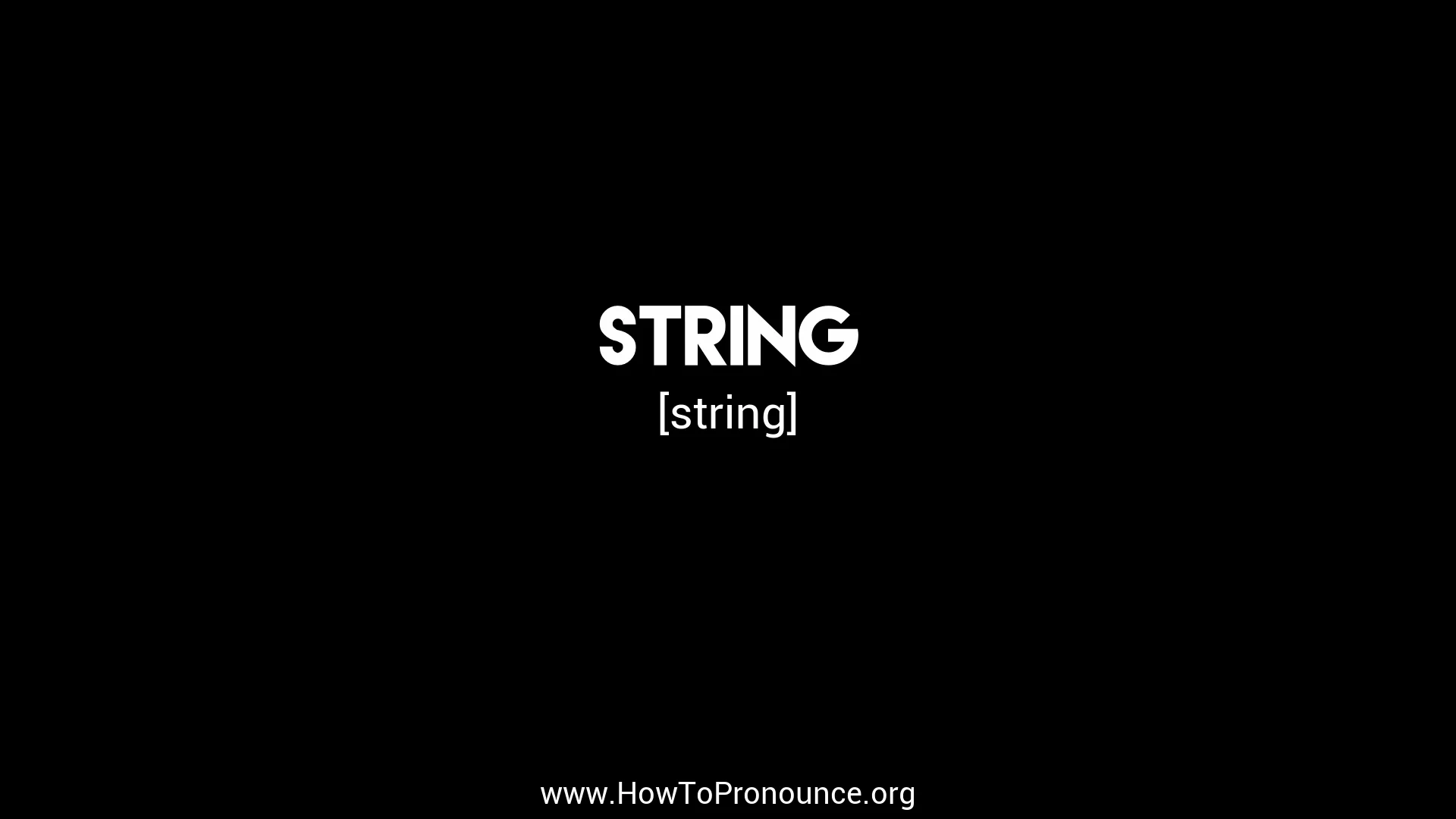 string_1 noun - Definition, pictures, pronunciation and usage