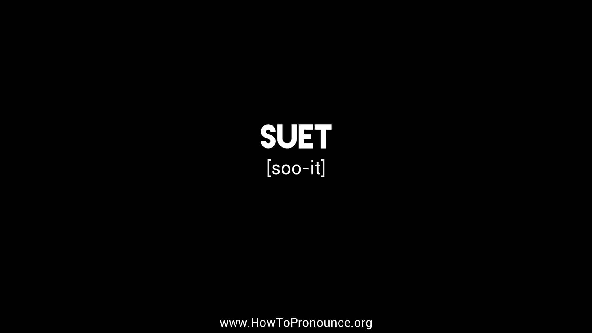 How to Pronounce "suet" on Vimeo